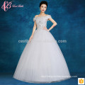 Lace appliques beading ball gown cheap custom made plus size princess wedding dress